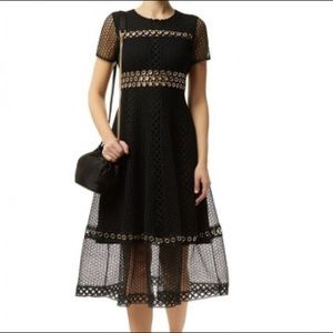 MAJE Embellished Eyelet Dress